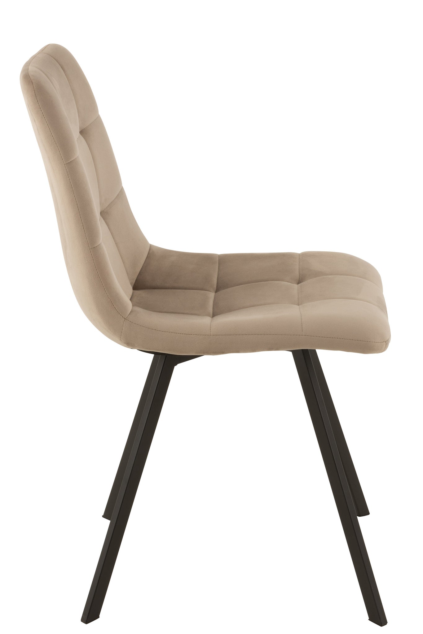 J-LINE STOEL MORGAN TEXTIEL/METAAL BEIGE 47X55X82CM - Tuincentrum Lopik