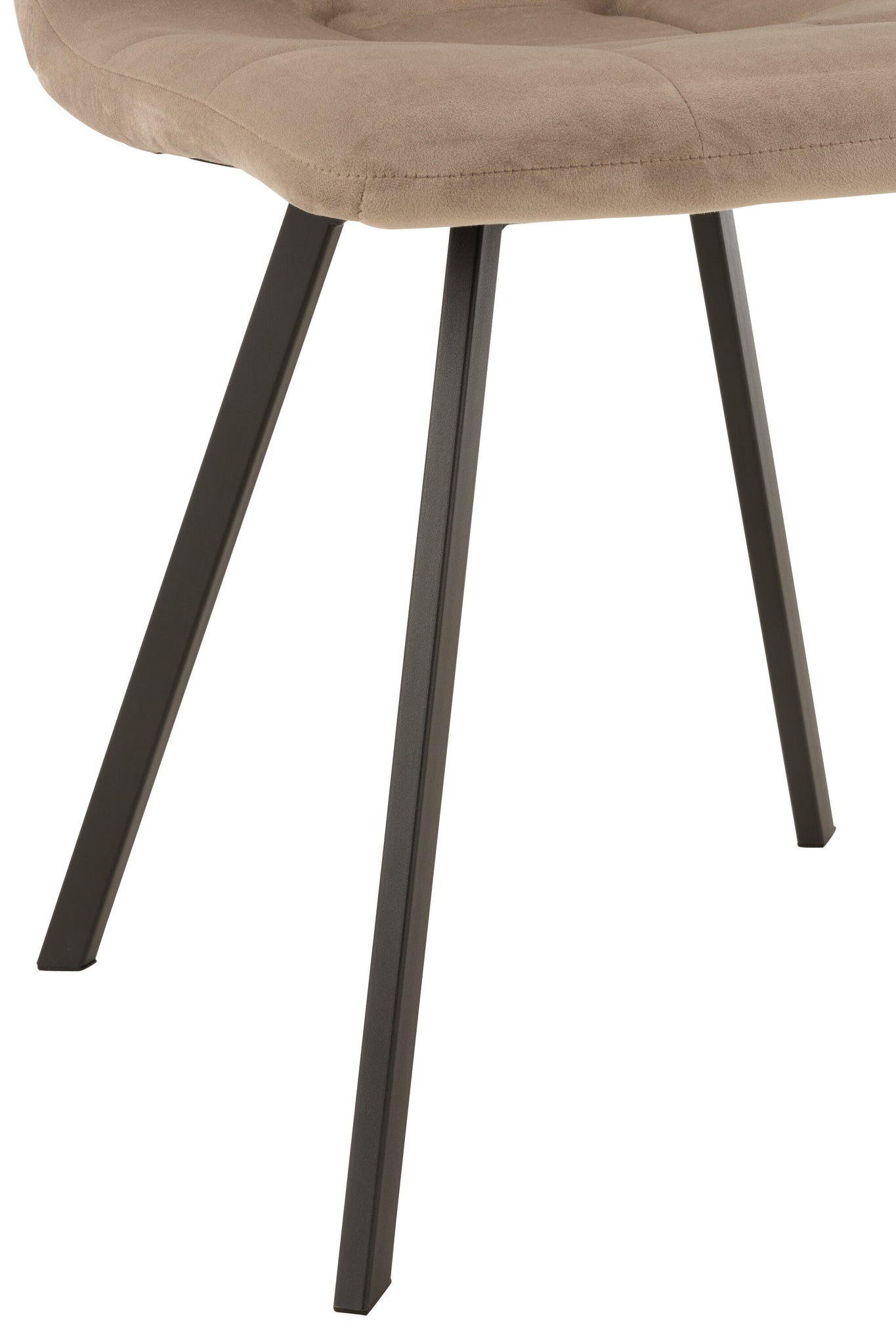 J-LINE STOEL MORGAN TEXTIEL/METAAL BEIGE 47X55X82CM - Tuincentrum Lopik