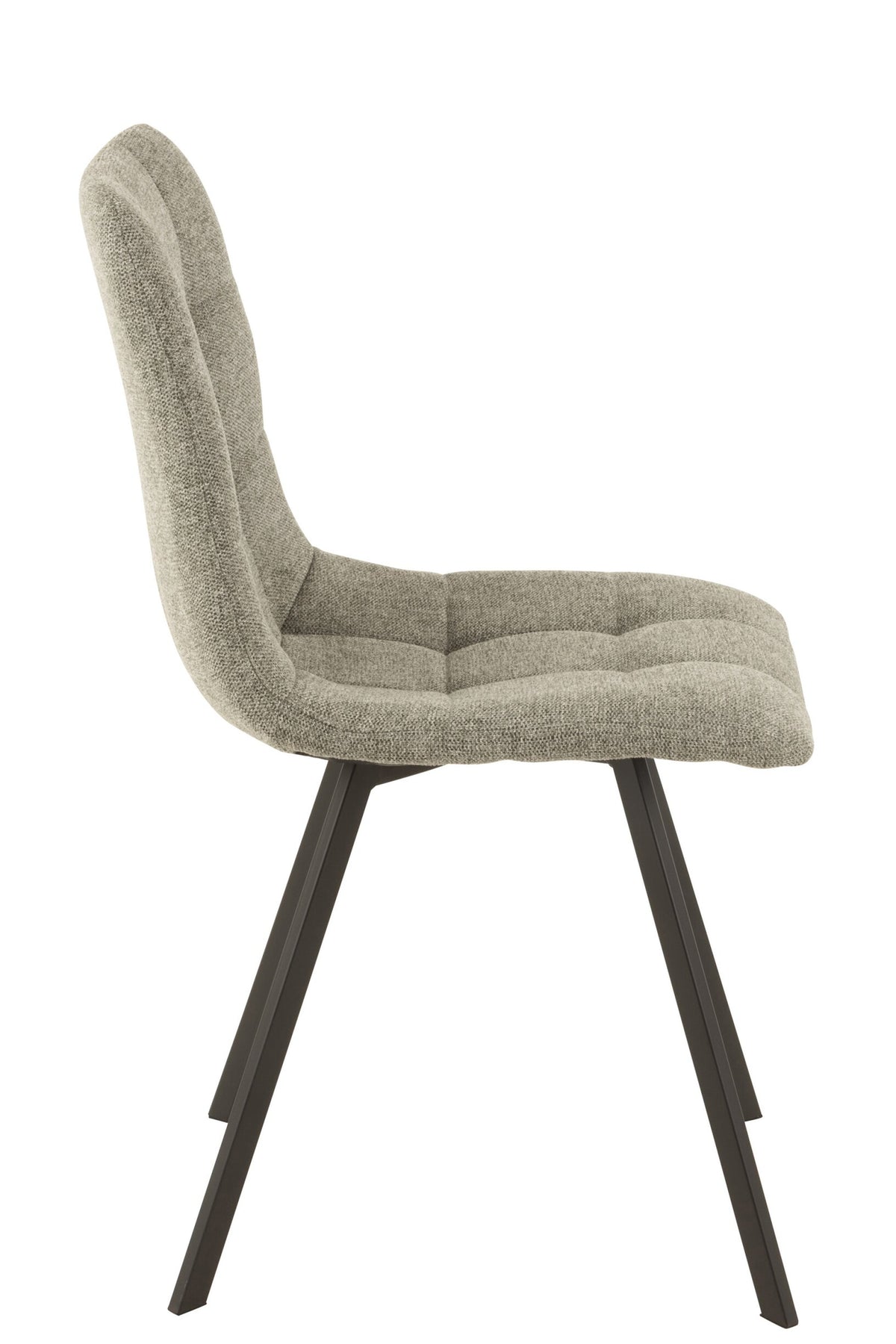 J-LINE STOEL BABETTE TEXTIEL/METAAL GRIJS