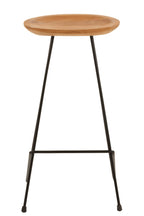 J-LINE BARKRUK TEAKHOUT/IJZER NATUREL - Tuincentrum Lopik