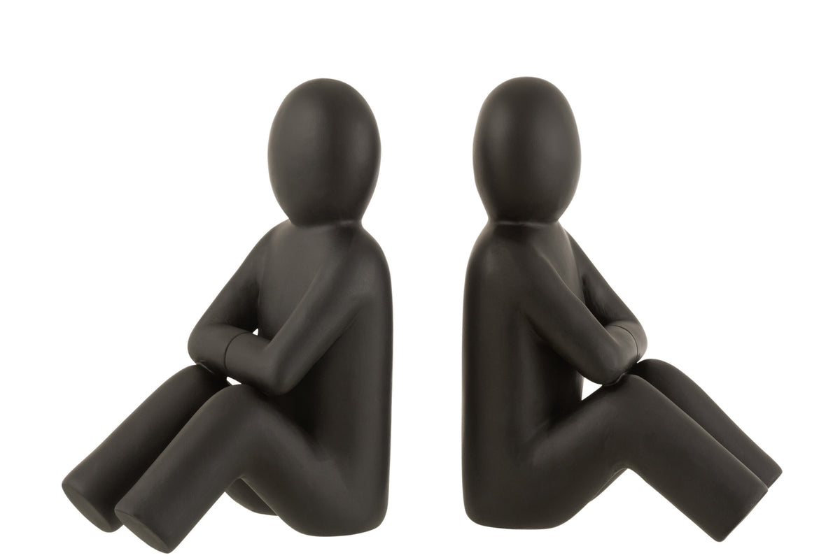 Set 2 Bookend P'tit Maurice Poly Black - Tuincentrum Lopik