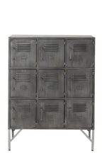 Cupboard 9Doors Metal Silver - Tuincentrum Lopik