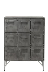 Cupboard 9Doors Metal Silver - Tuincentrum Lopik