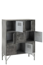 Cupboard 9Doors Metal Silver - Tuincentrum Lopik