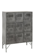 Cupboard 9Doors Metal Silver - Tuincentrum Lopik