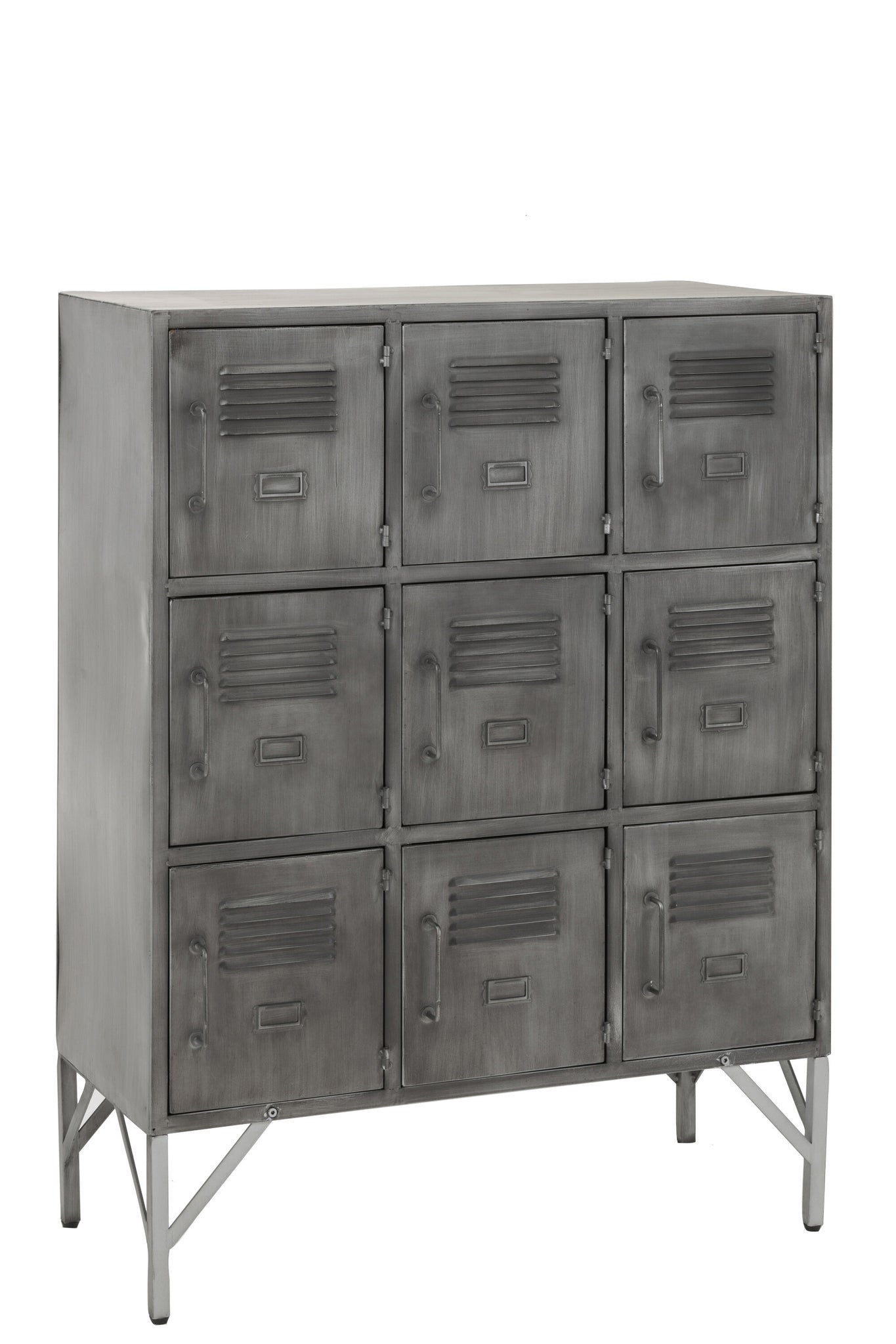 Cupboard 9Doors Metal Silver - Tuincentrum Lopik