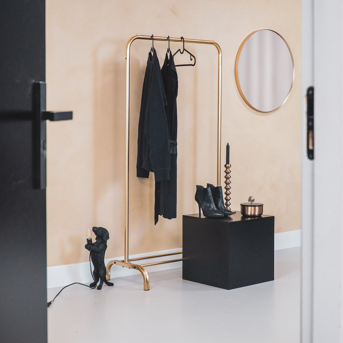 HOUSEVITAMIN KLEDINGREK METAAL GOUD 80 X 40 X 150 CM