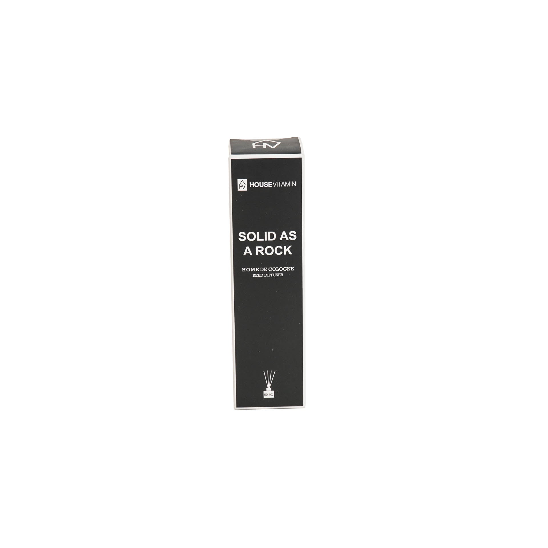 HOUSEVITAMIN REED DIFFUSER GLAS/VEZEL 50ML SOLID AS A ROCK
