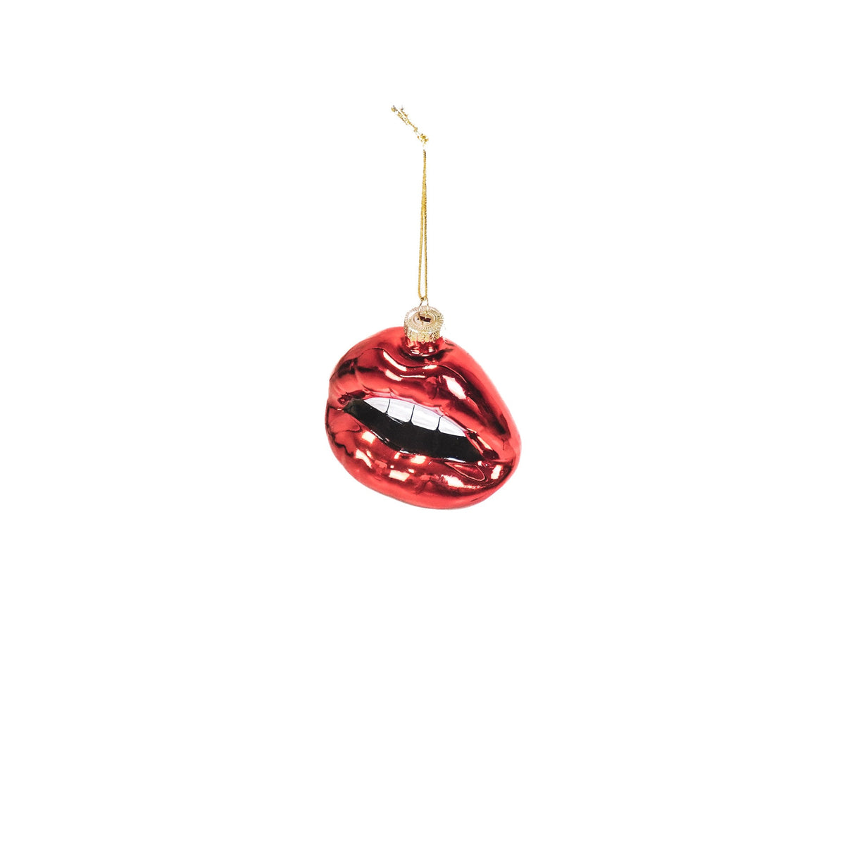 HOUSEVITAMIN KERSTHANGER LIPPEN GLAS ROOD 8,5 CM