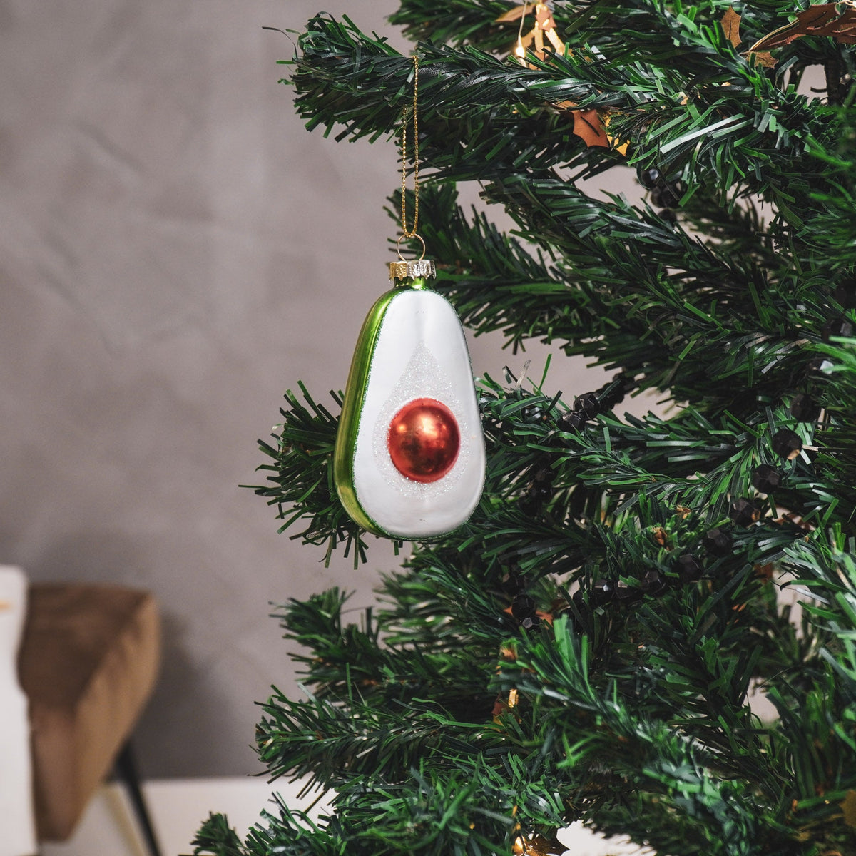 HOUSEVITAMIN KERSTHANGER AVOCADO GLAS GROEN 9,5 CM