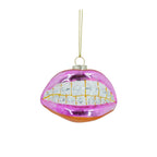 HOUSEVITAMIN KERSTHANGER ARMBAND MET LIPPEN GLAS ROZE 9 CM
