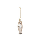HOUSEVITAMIN KERSTHANGER ZEEHOND GLAS WIT 9,5 CM