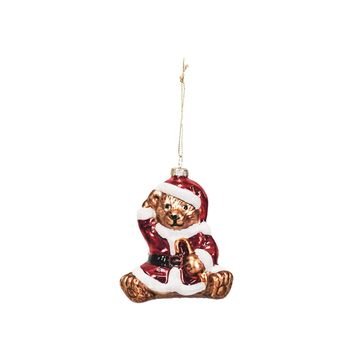 HOUSEVITAMIN KERSTHANGER SANTA BEAR GLAS 10,5 CM