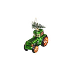 HOUSEVITAMIN KERSTHANGER TRACTOR GLAS GROEN 10 CM