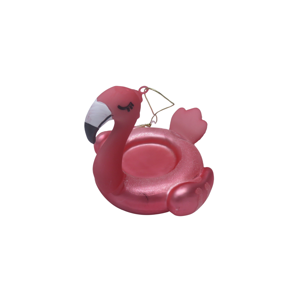 HOUSEVITAMIN KERSTHANGER FLAMINGO GLAS 10,5 CM
