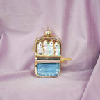 HOUSEVITAMIN KERSTHANGER SARDINES GLAS BLAUW/GOUD 10 CM