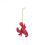 HOUSEVITAMIN KERSTHANGER KREEFT GLAS ROOD 13 CM