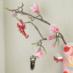 HOUSEVITAMIN KERSTHANGER KREEFT GLAS ROOD 13 CM