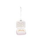 HOUSEVITAMIN KERSTHANGER MARRY ME RINGS GLAS ROZE/WIT/GOUD 11 CM