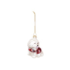 HOUSEVITAMIN KERSTHANGER SHIH TZU HOND GLAS WIT 7,5 CM