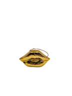 HOUSEVITAMIN KERSTHANGER LIPPEN KERAMIEK GOUD 6,5 CM