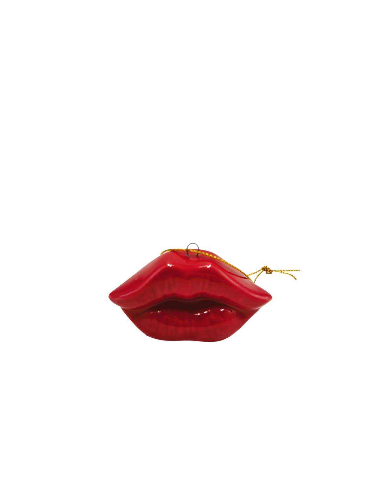 HOUSEVITAMIN KERSTHANGER LIPPEN KERAMIEK ROOD 6,5 CM