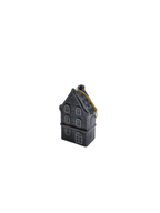 HOUSEVITAMIN KERSTHANGER HUIS KERAMIEK ZWART 6,5 CM