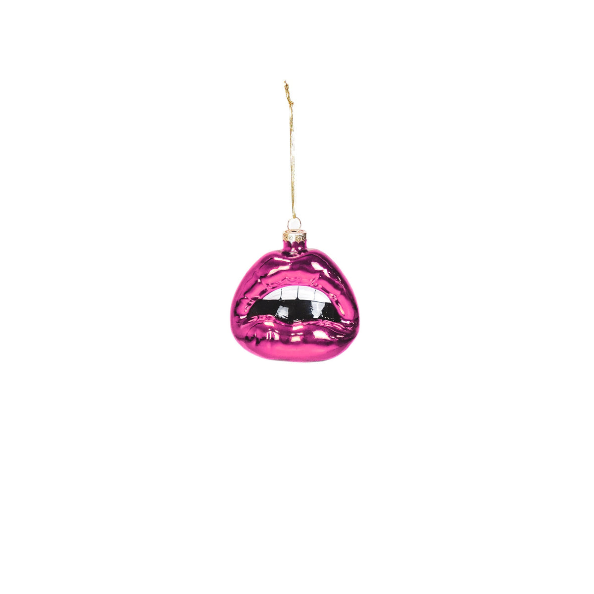 HOUSEVITAMIN KERSTHANGER LIPPEN GLAS ROZE 8,5 CM