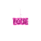 HOUSEVITAMIN KERSTHANGER LOVE GLAS ROZE 7,5 CM