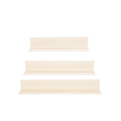 HOUSEVITAMIN SET VAN 3 WANDPLANKEN METAAL BEIGE 40/50/60 CM