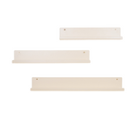 HOUSEVITAMIN SET VAN 3 WANDPLANKEN METAAL BEIGE 40/50/60 CM