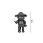 HOUSEVITAMIN APENBEELD THE LEGEND HANG LOOSE POLYRESIN ZWART 19 CM