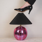 HOUSEVITAMIN TAFELLAMP DISCOBAL GLAS ROZE 20 CM