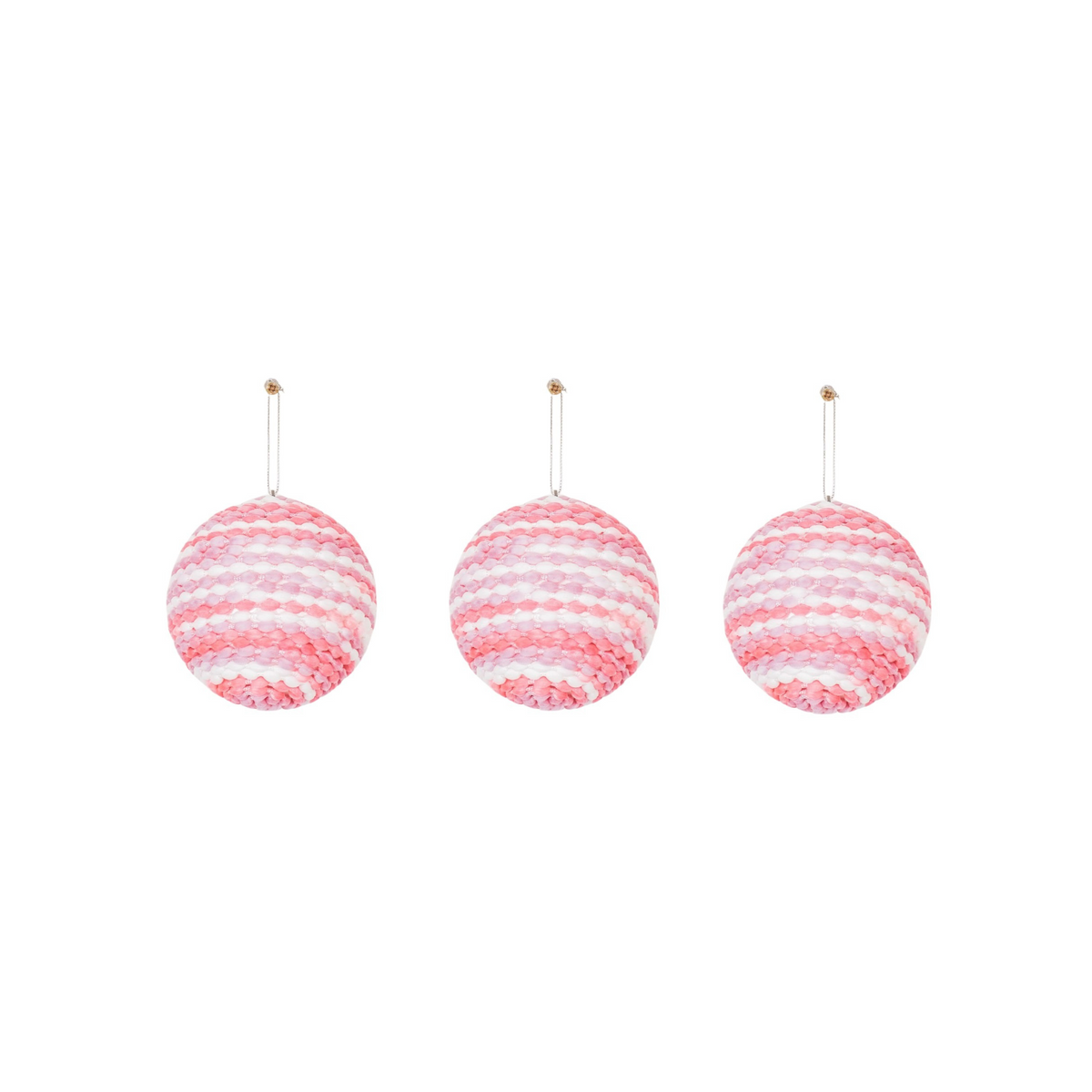 HOUSEVITAMIN SET VAN 3 KERSTBALLEN FOAM NEONROZE 10 CM