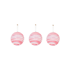 HOUSEVITAMIN SET VAN 3 KERSTBALLEN FOAM NEONROZE 10 CM