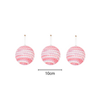 HOUSEVITAMIN SET VAN 3 KERSTBALLEN FOAM NEONROZE 10 CM