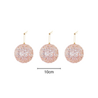 HOUSEVITAMIN SET VAN 3 KERSTBALLEN SCHUIM ROZE GLITTER 10 CM