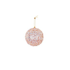 HOUSEVITAMIN SET VAN 3 KERSTBALLEN SCHUIM ROZE GLITTER 10 CM