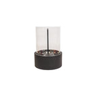 HOUSEVITAMIN TISCHKAMINE RUND METALL/GLAS SCHWARZ 21X21X28 CM