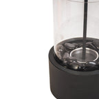 HOUSEVITAMIN TISCHKAMINE RUND METALL/GLAS SCHWARZ 21X21X28 CM
