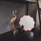 HOUSEVITAMIN RONDE MAKE-UPSPIEGEL METAAL ROZE 25 CM