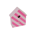 HOUSEVITAMIN KOEKOEKSKLOK KUNSTSTOF GESTREEPT ROZE 27 CM