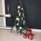 HOUSEVITAMIN SET VAN 3 LED KERSTCADEAUS POLYSTYREEN ROOD/WIT 15/20/25 CM