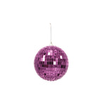 HOUSEVITAMIN KERSTHANGER DISCOBAL SCHUIM/GLAS ROZE 8 CM