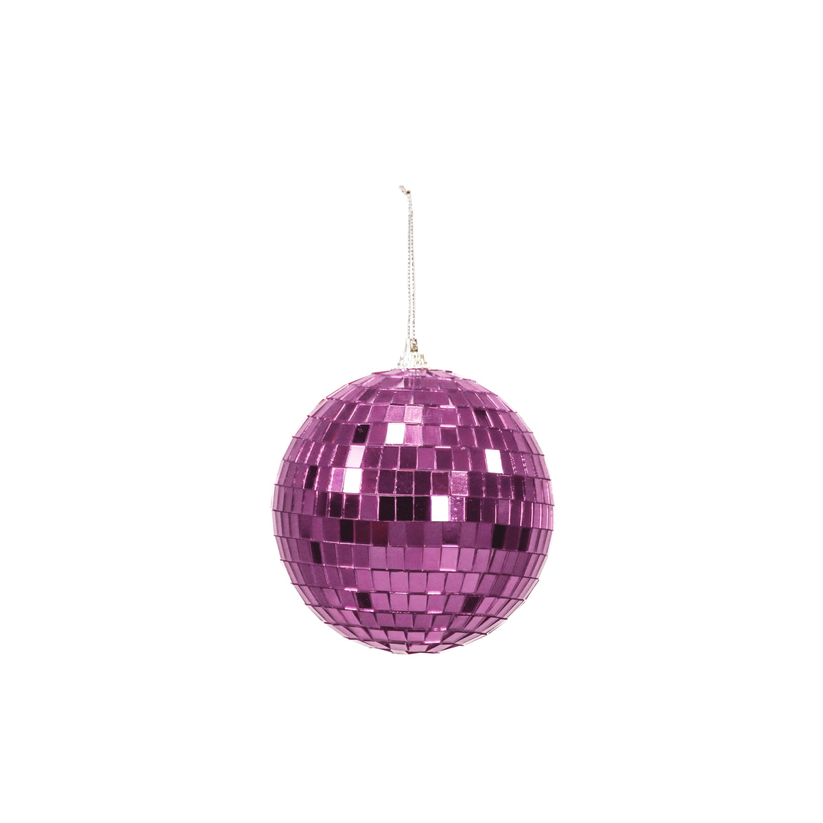 HOUSEVITAMIN KERSTHANGER DISCOBAL FOAM/GLAS ROZE 10 CM