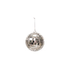 HOUSEVITAMIN KERSTHANGER DISCOBAL SCHUIM/GLAS ZILVER 10 CM