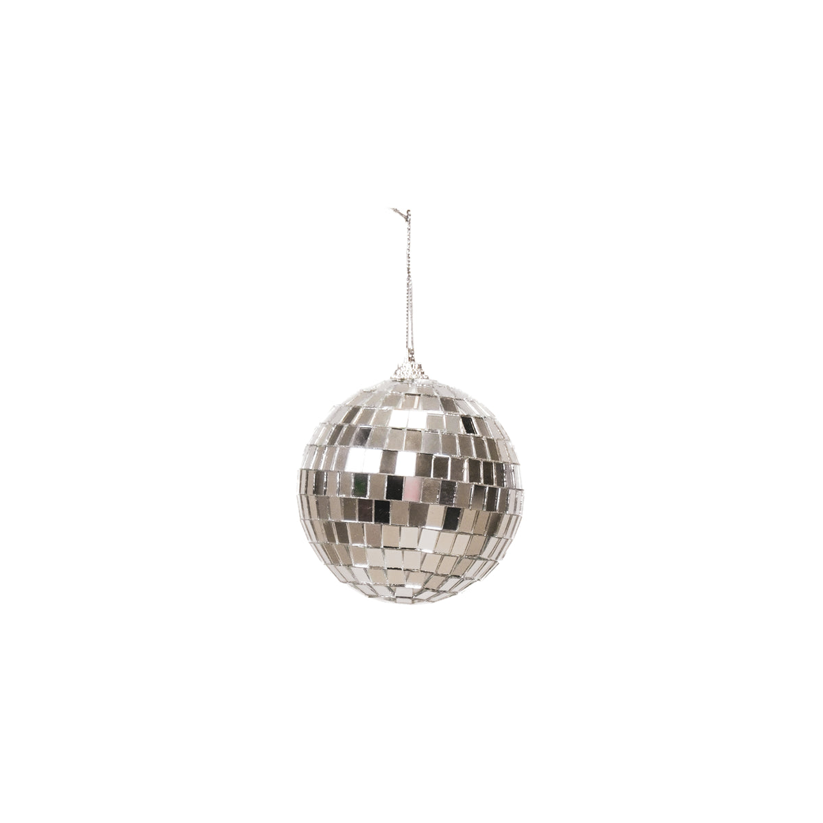 HOUSEVITAMIN KERSTHANGER DISCOBAL SCHUIM/GLAS ZILVER 10 CM