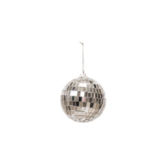 HOUSEVITAMIN KERSTHANGER DISCOBAL SCHUIM/GLAS ZILVER 10 CM