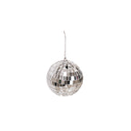 HOUSEVITAMIN KERSTHANGER DISCOBAL SCHUIM/GLAS ZILVER 10 CM