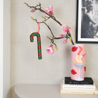 HOUSEVITAMIN DECORATIEVE ZUURSTOK FOAM GROEN/ROOD 21 CM